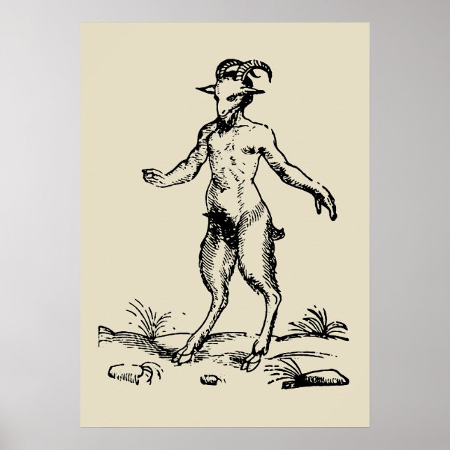 Poster Aegopithecus, Pan, Diable (Devant)