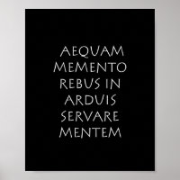 Aequam memento rebus in arduis servare mentem