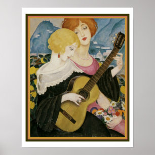 Poster "Aérez De Capri" Gerda 1923 Wegener 16 x 20