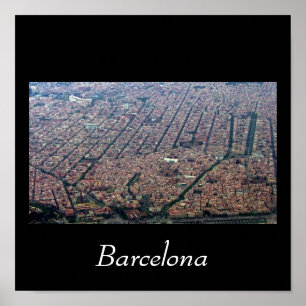 Poster Aerial de Barcelone