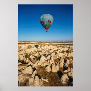 Poster Aerial View Of Hot Air Balloon, Cappadocia