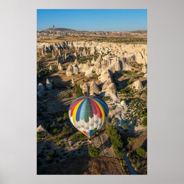 Poster Aerial View Of Hot Air Balloons, Cappadocia (Devant)
