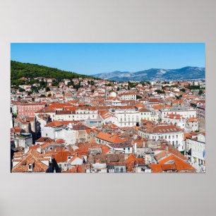 Poster Aerial view on Split city - Dalmatia, Croatia