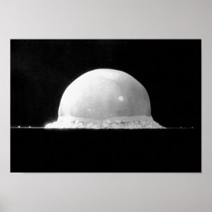 Poster Aérolithe de bombe d'essai nucléaire de trinité -