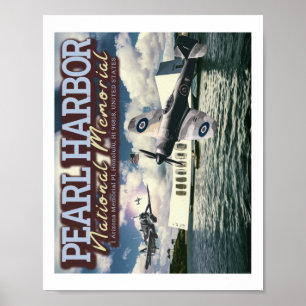 POSTER AÉRONEF DE COMBAT - SOUVENIR NATIONAL DU PORT DE P