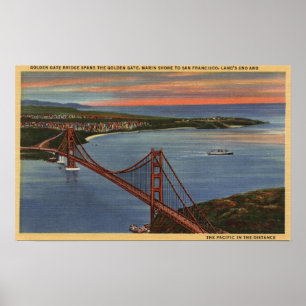 Poster Aéronef du Golden Gate Bridge & Bay Area