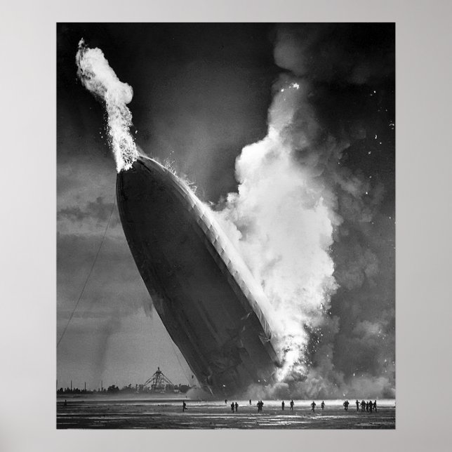 Poster Aéronef Hindenburg - Catastrophe vers 1937 (Devant)
