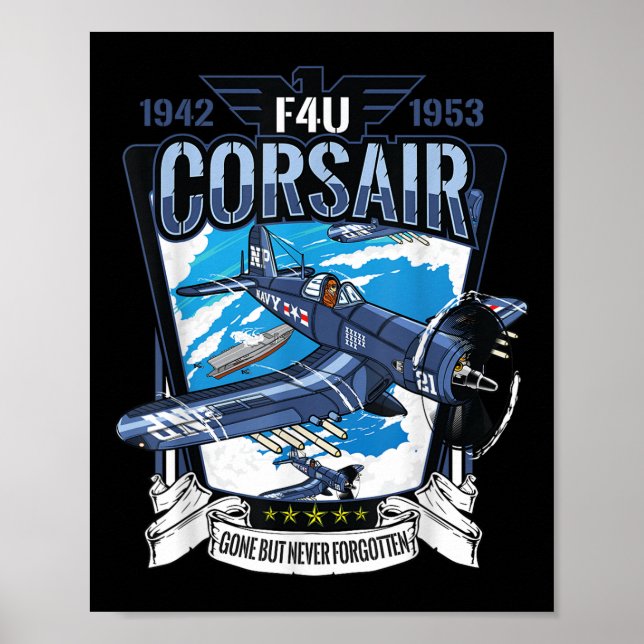 Poster Aéronefs de combat militaire de la Seconde Guerre  (Devant)