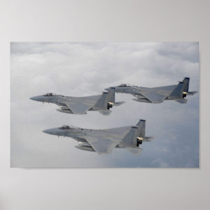 Poster Aéronefs de l'aigle de frappe F-15