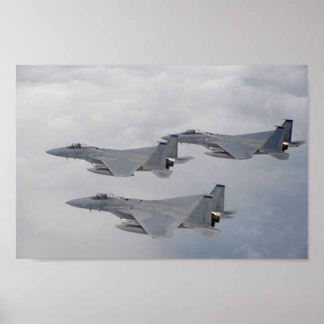 Poster Aéronefs de l'aigle de frappe F-15 (Devant)