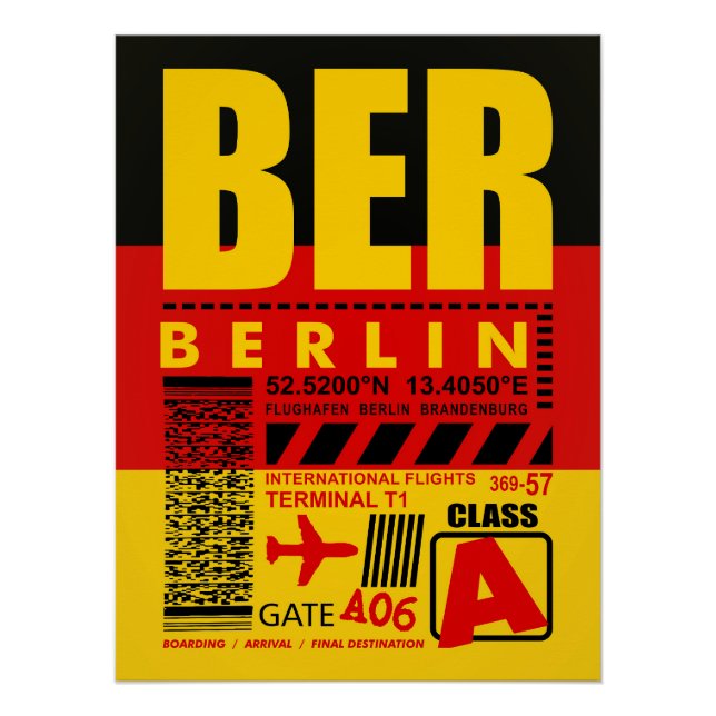 Poster Aéroport de Berlin BER (Devant)