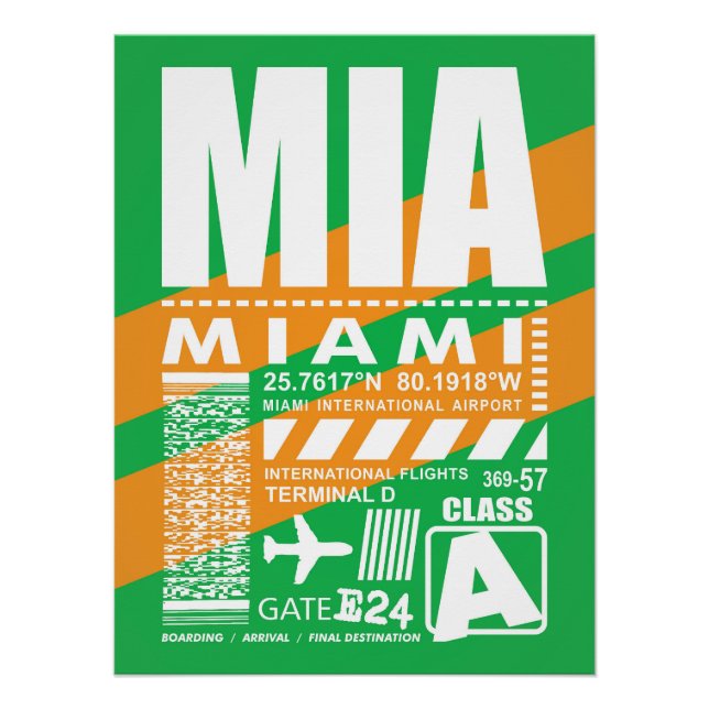 Poster Aéroport de Miami (Devant)