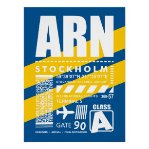 Poster Aéroport de Stockholm ARN