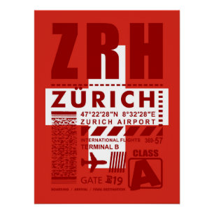 Poster Aéroport de ZRH Zurich