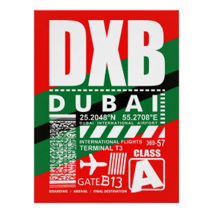 Poster Aéroport DXB de Dubaï