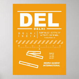 Poster Aéroport international d'Indira Gandhi DEL