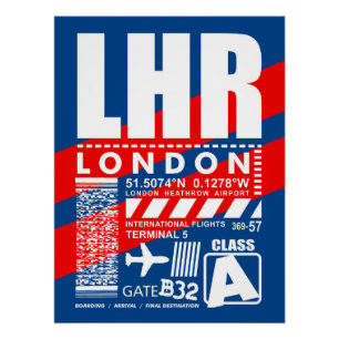 Poster Aéroport LHR de Londres