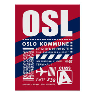 Poster Aéroport OSL Oslo