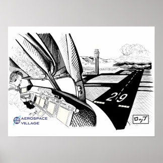 Poster Aérospatiale Village 2021 Badge Art