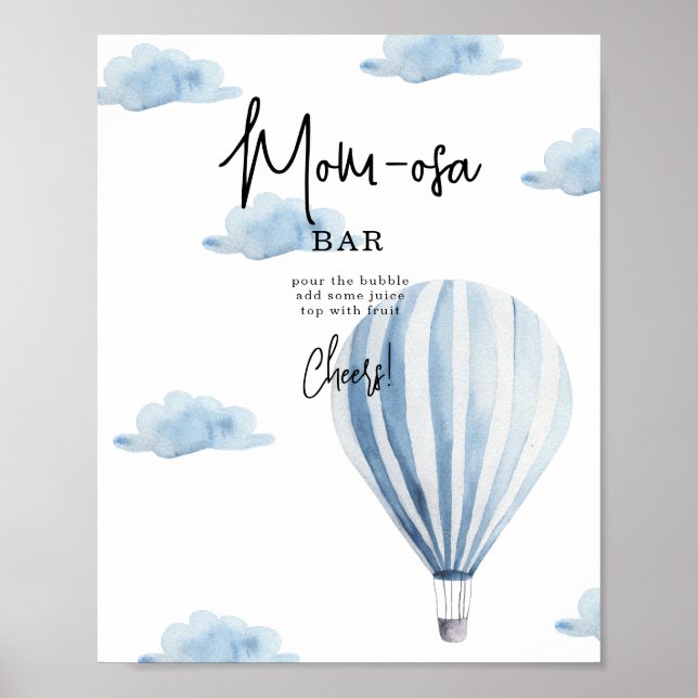 Poster Aérostat bleu - bar maman-osa (Devant)