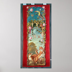 Poster Aesop's fable The Fox and the Grapes