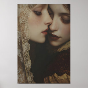Poster Aesthetic Lesbienne Imprimé d'Art Dark Romance