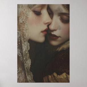 Poster Aesthetic Lesbienne Romance Sombre Art Imprimable,