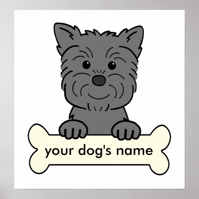Poster Affenpinscher personnalisé (Devant)