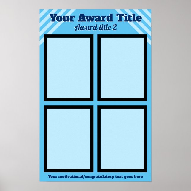 Poster Affichage customisé des prix étudiants de 4 photos (Devant)