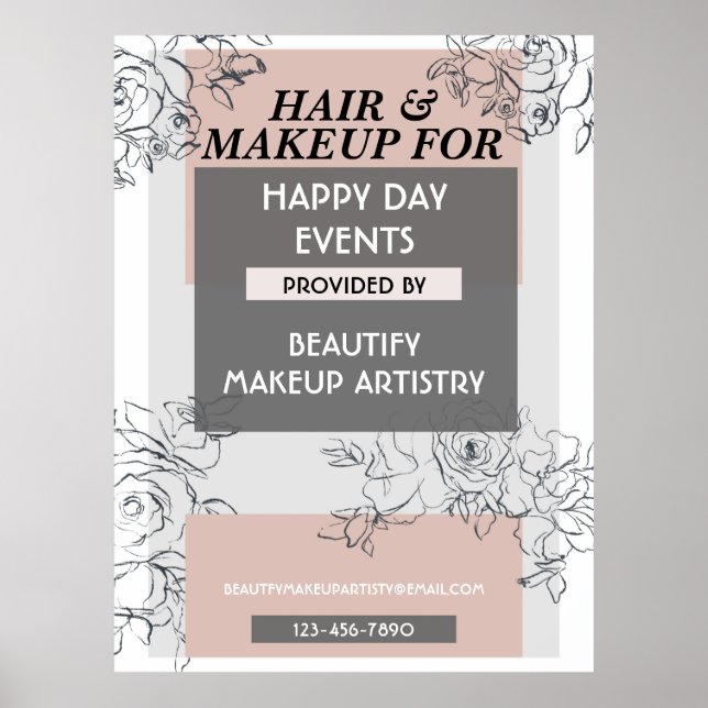 POSTER AFFICHAGE D'AFFAIRES, AFFICHAGE D'ÉVÉNEMENTS, PETI (Devant)