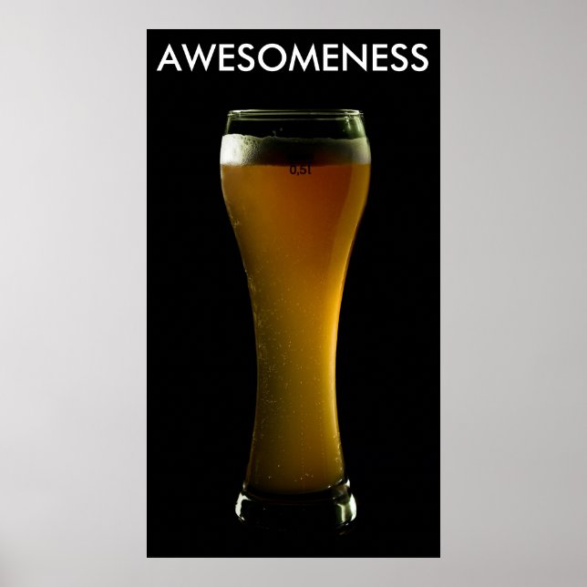 Poster AFFICHAGE de bière AWESOMESS (Devant)