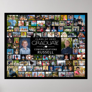 Poster Affichage de collage de photos Modern Graduate 94