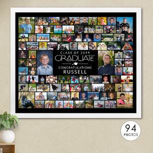 Poster Affichage de collage de photos pour diplômé modern