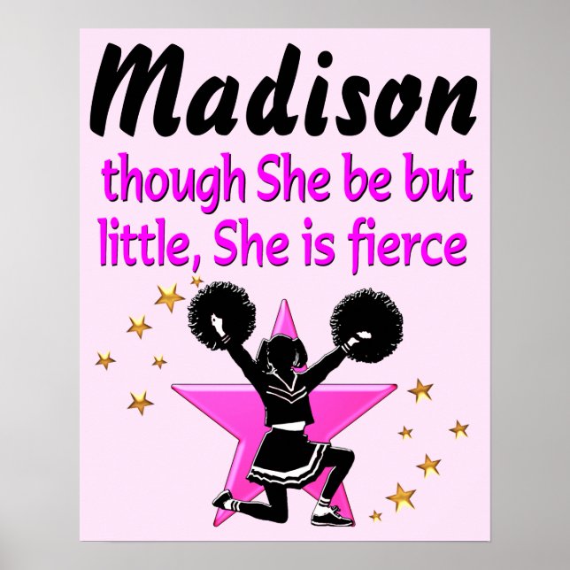 POSTER AFFICHAGE PERSONNALISÉ CHEERLEADLEADER BEAU ROSE (Devant)