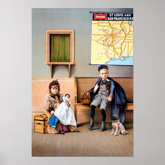 POSTER AFFICHAGE SUR LA ROUTE FERROVIAIRE, 1898 (Devant)