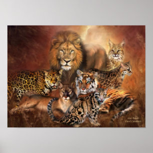 Poster Affiche/copie d'art de grands chats