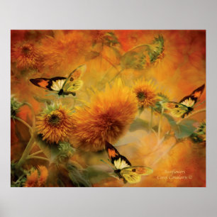 Poster Affiche/copie d'art de tournesols