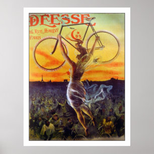 Poster Affiche/copie de bicyclette : ~ français vintage