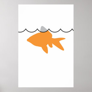 Poster Affiche/copie de requin de poisson rouge