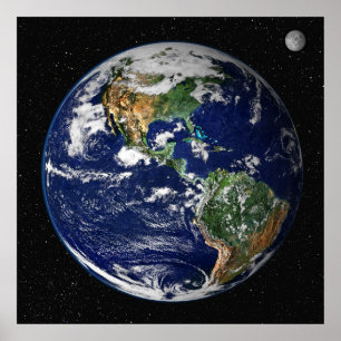 Poster Affiche/copie :   La terre de l'espace - la NASA