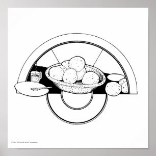 Poster Affiche/copie : "Plats/pamplemousse "