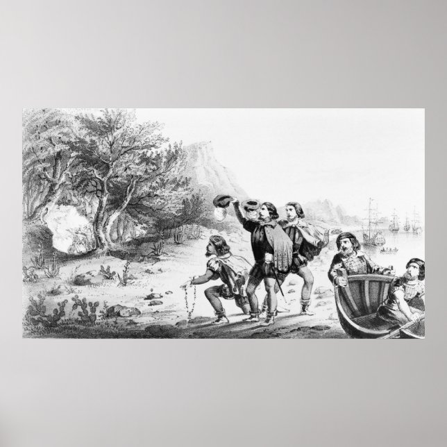 Poster Affiche/impression "Amerigo Vespucci in America" (Devant)