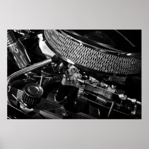 Poster Affiche/Impression des moteurs de voiture