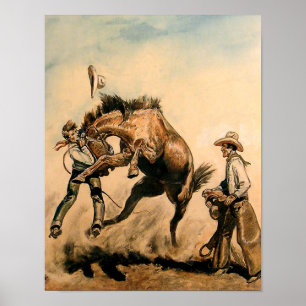 Poster “Affiche « Mule » Western Art par Will James