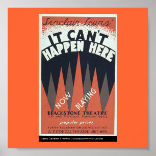 Poster Affiche-WPA Chicago-il ne peut pas se produire ici