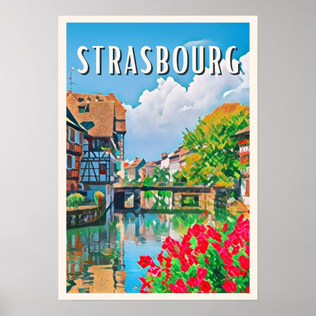 Poster Afficher Strasbourg Photo Vintage (Devant)