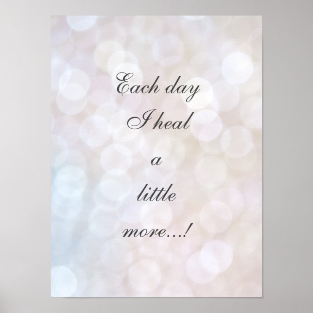 Poster Affirmation de guérison (Devant)