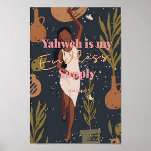 Poster Affirmation de Yahweh