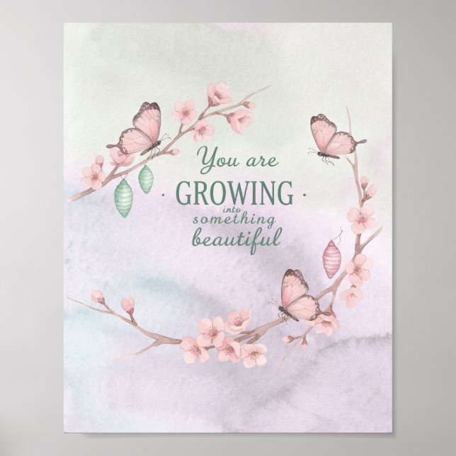 Poster Affirmation Enfants - Vous Pouvez Belle (Devant)