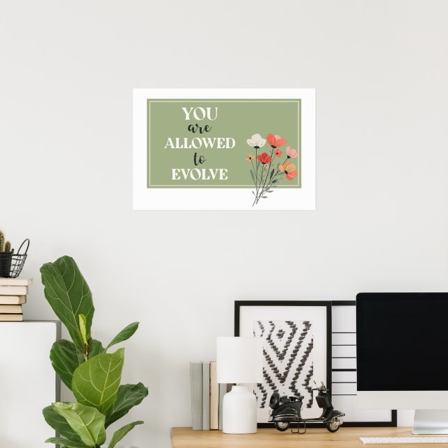 Poster Affirmation Murale Horizontale – Vous Avez le Droi (Bureau à domicile)